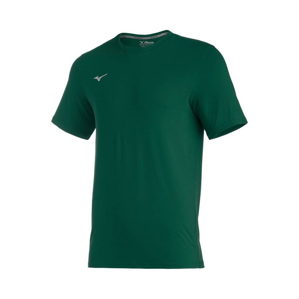 Panske Tričko Mizuno Comp Diamond Short Sleeve Crew Baseball Zelene Vypredaj DZKG54819